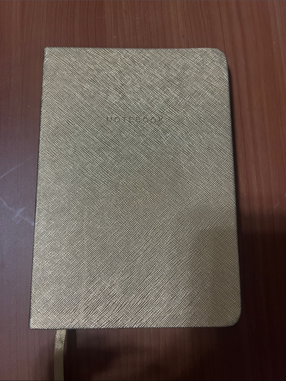 Martha Stewart Metallic Gold Notebook with Ribbon